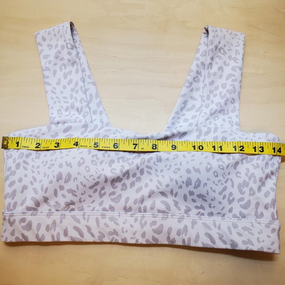 ALLFENIX Women’s Cheetah Dark Stone Sports Bra in Sand Color - (Size M) - Picture 8 of 12